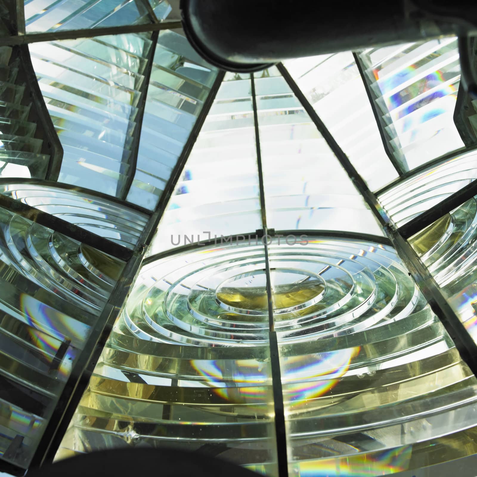 lighthouse's interior, Fresnel lens, Cayo Pared�n Grande, Camaguey Province, Cuba