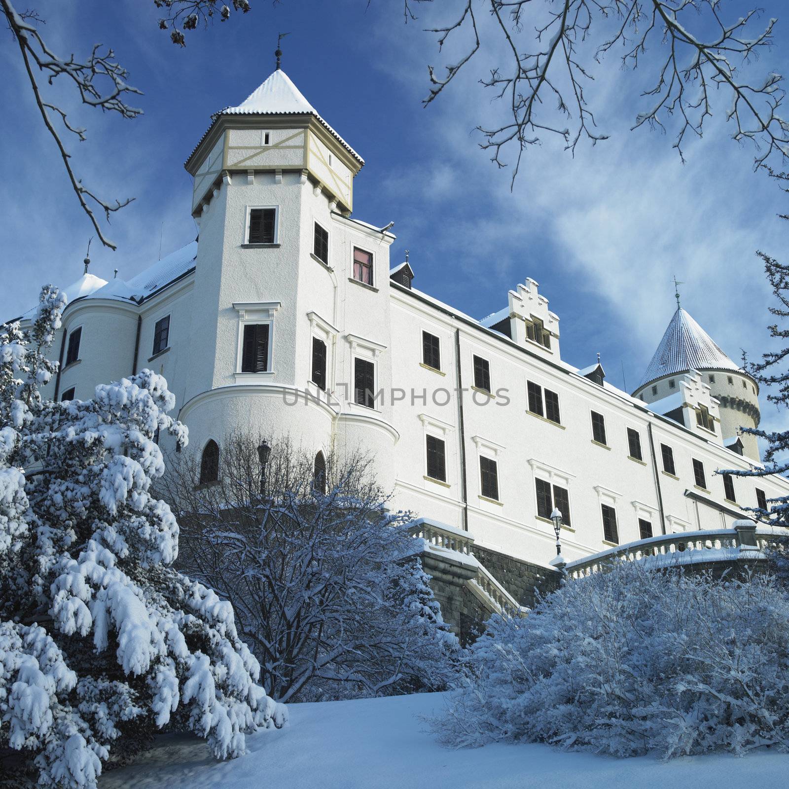 Konopiste Chateau in winter, Czech Republic by phbcz