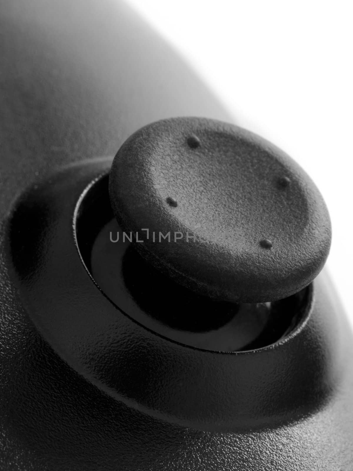 close up of a game controller thumbpad