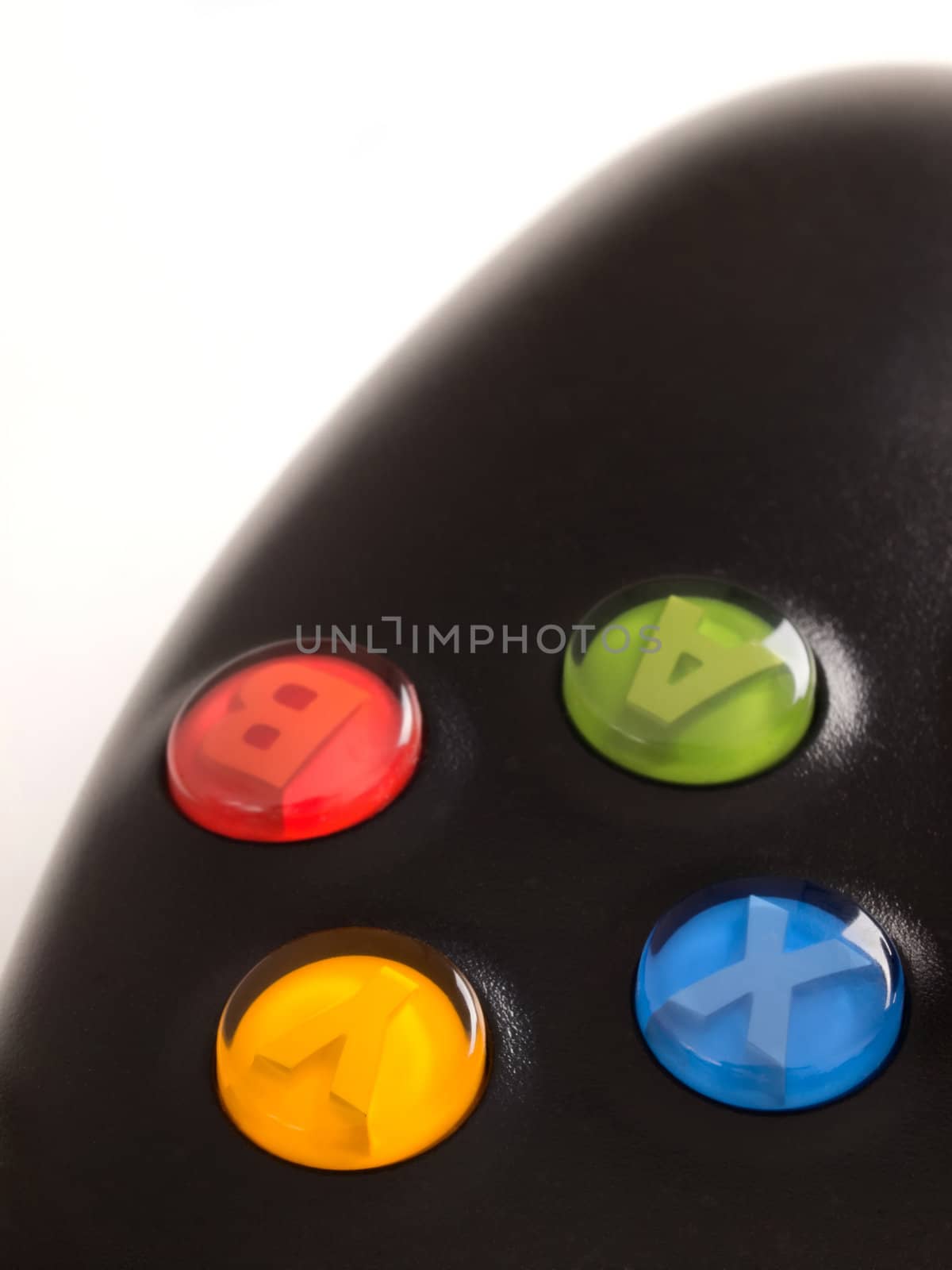 close up of video game controller buttons