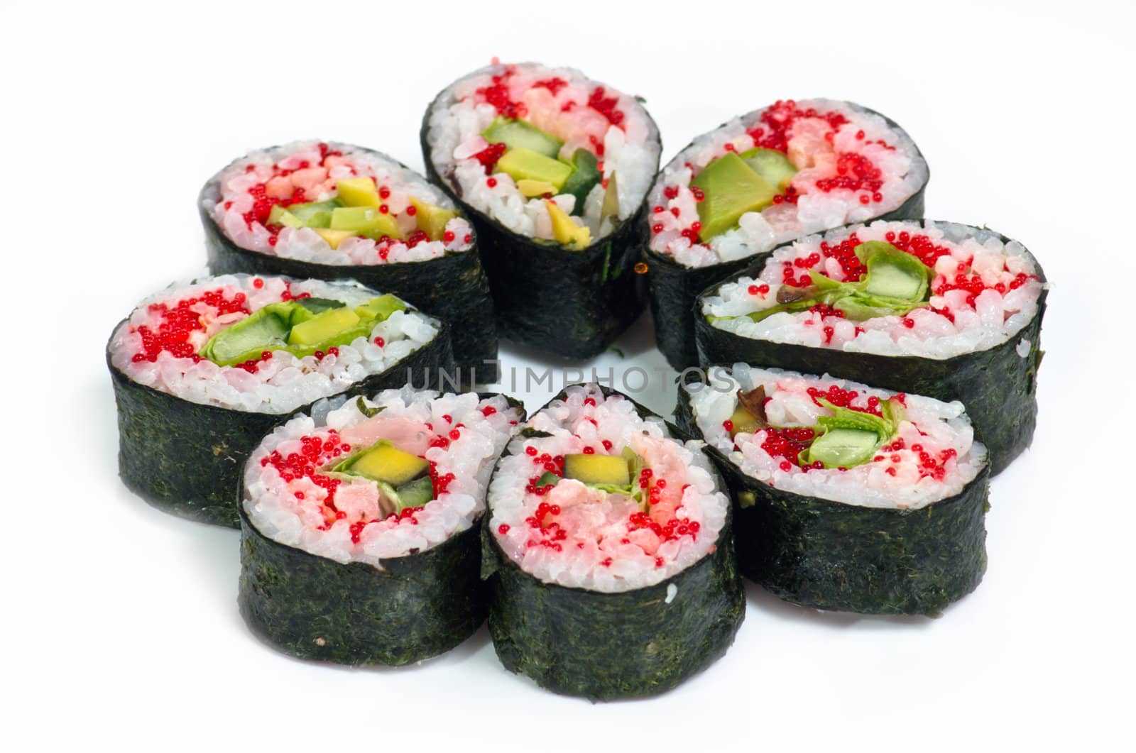Various kinds of sushi and sashimi