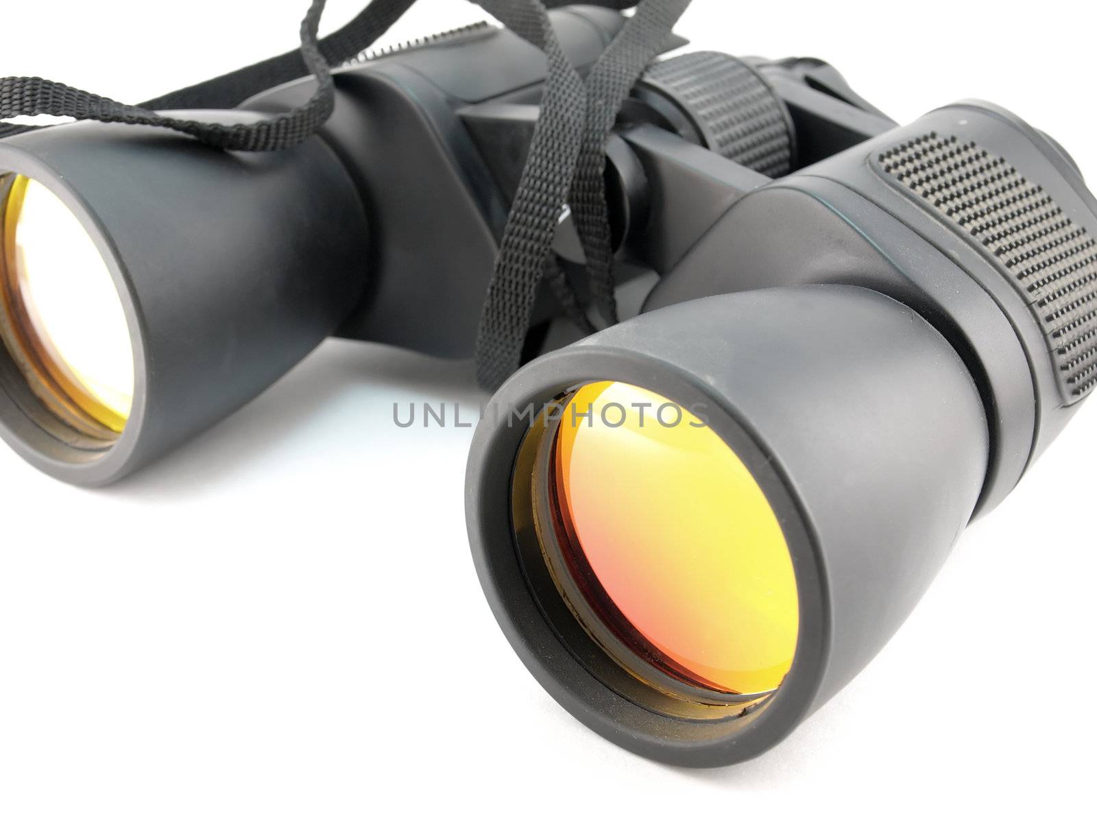 Binoculars over white. by sergpet