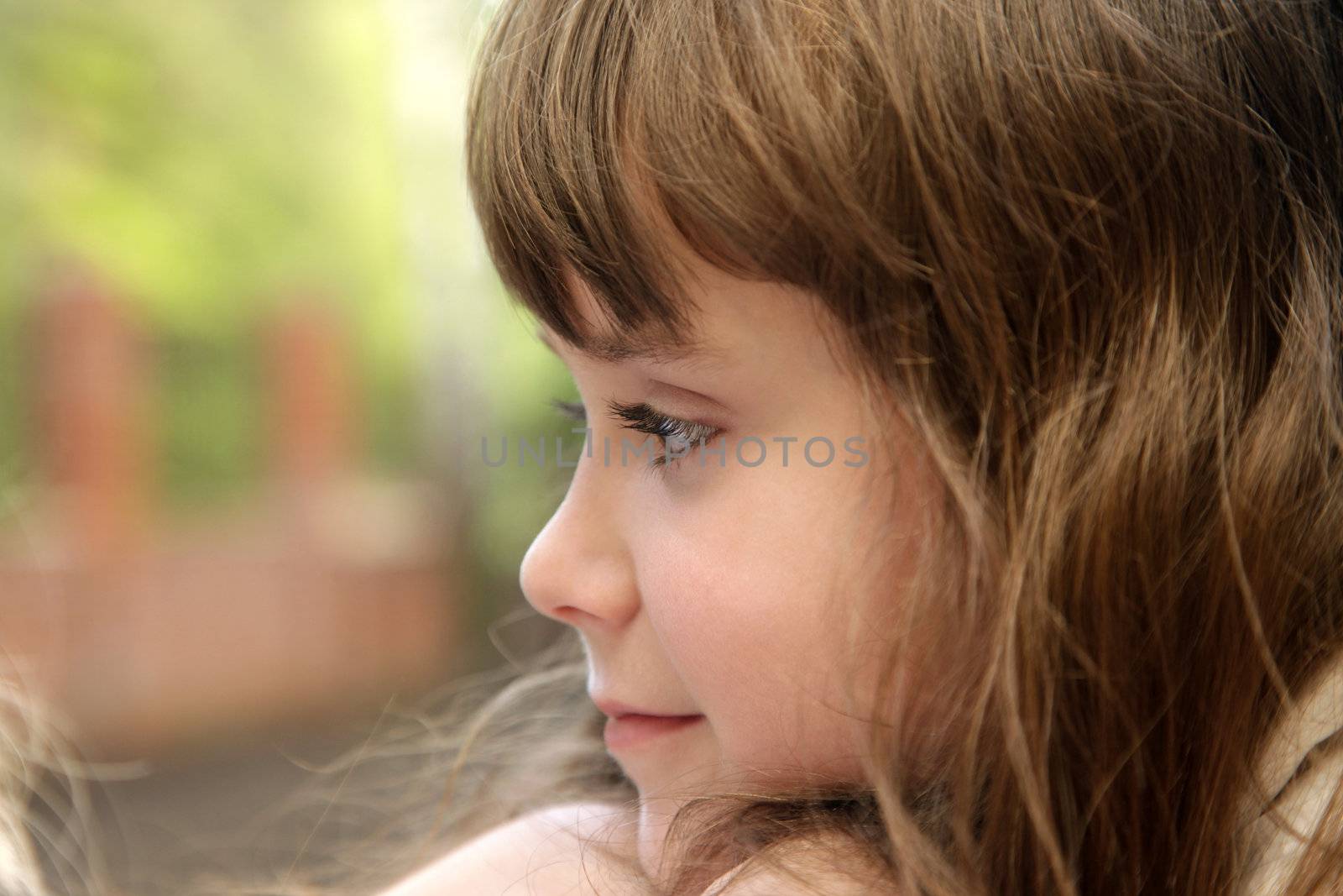 Portrait of brunette small girl