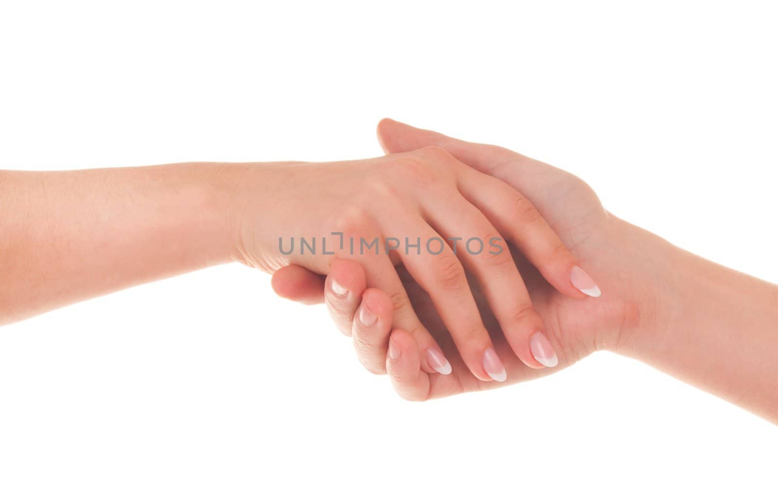 Male hand supports woman by iryna_rasko