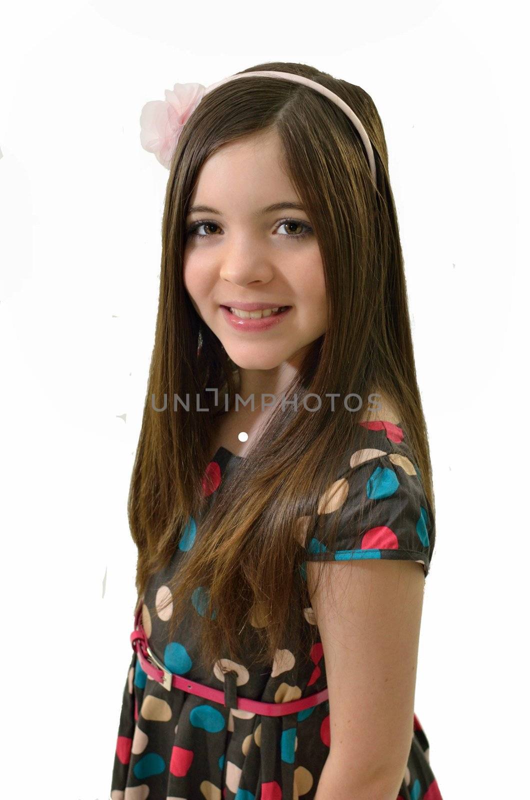 Attractive young ten year old girl