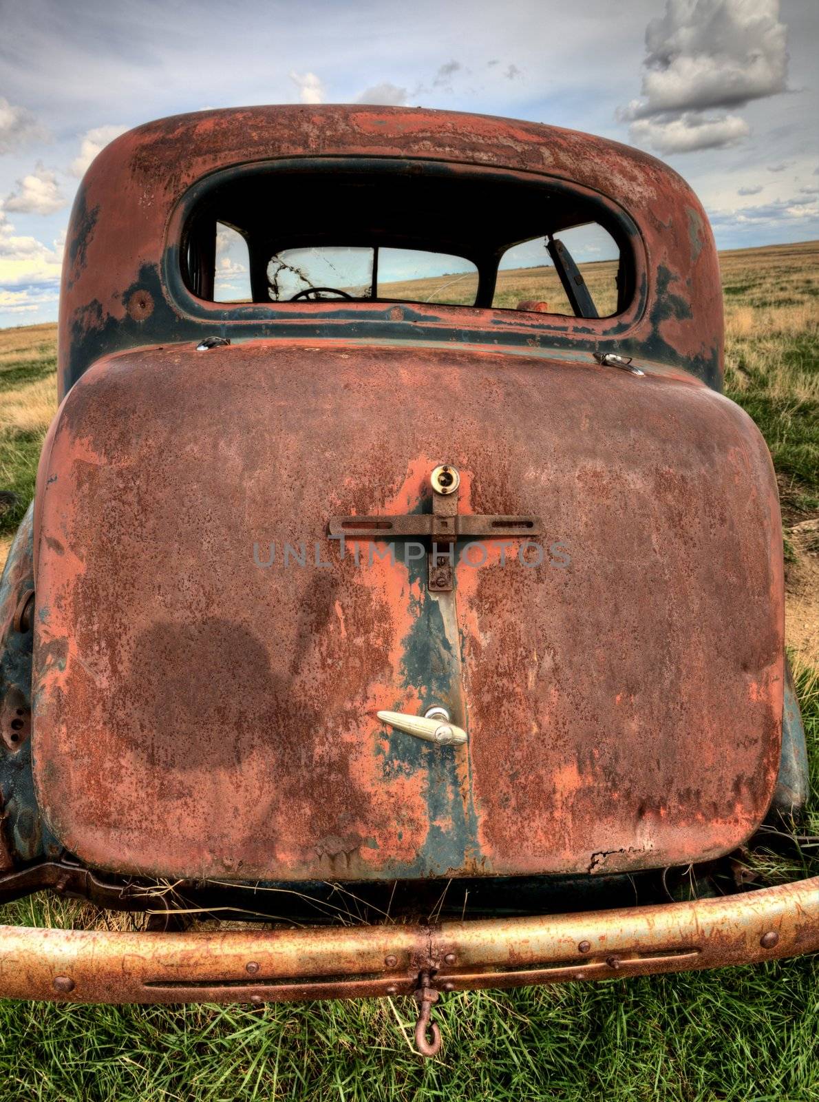 Abandoned Vehicle Prairie antique vintage aged Saskatchewan