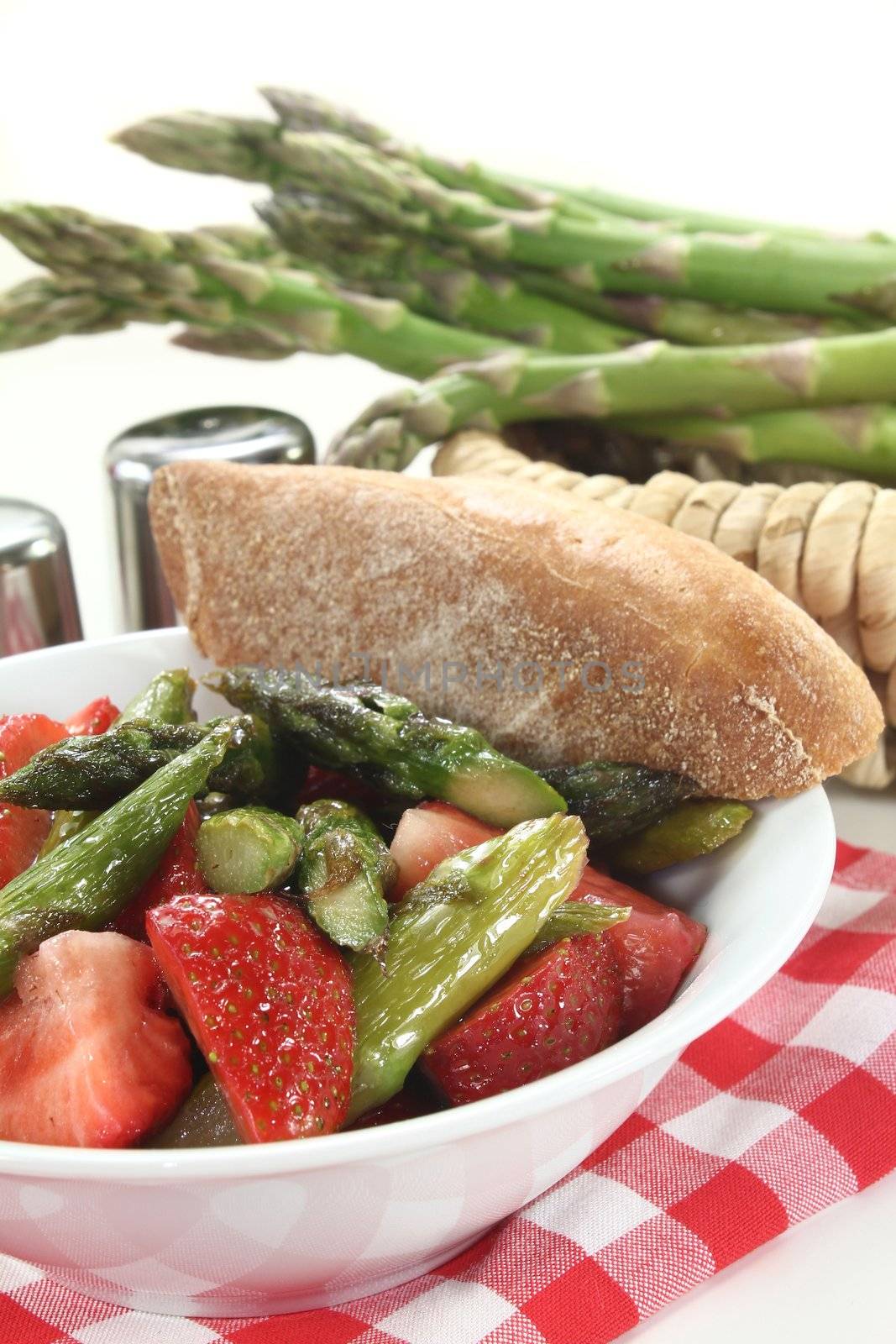 asparagus strawberry salad by silencefoto