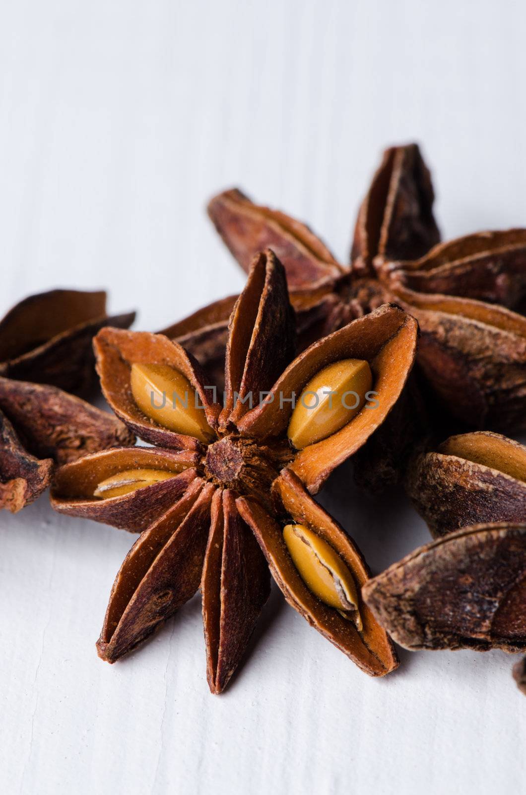 Star anise on white by Nanisimova