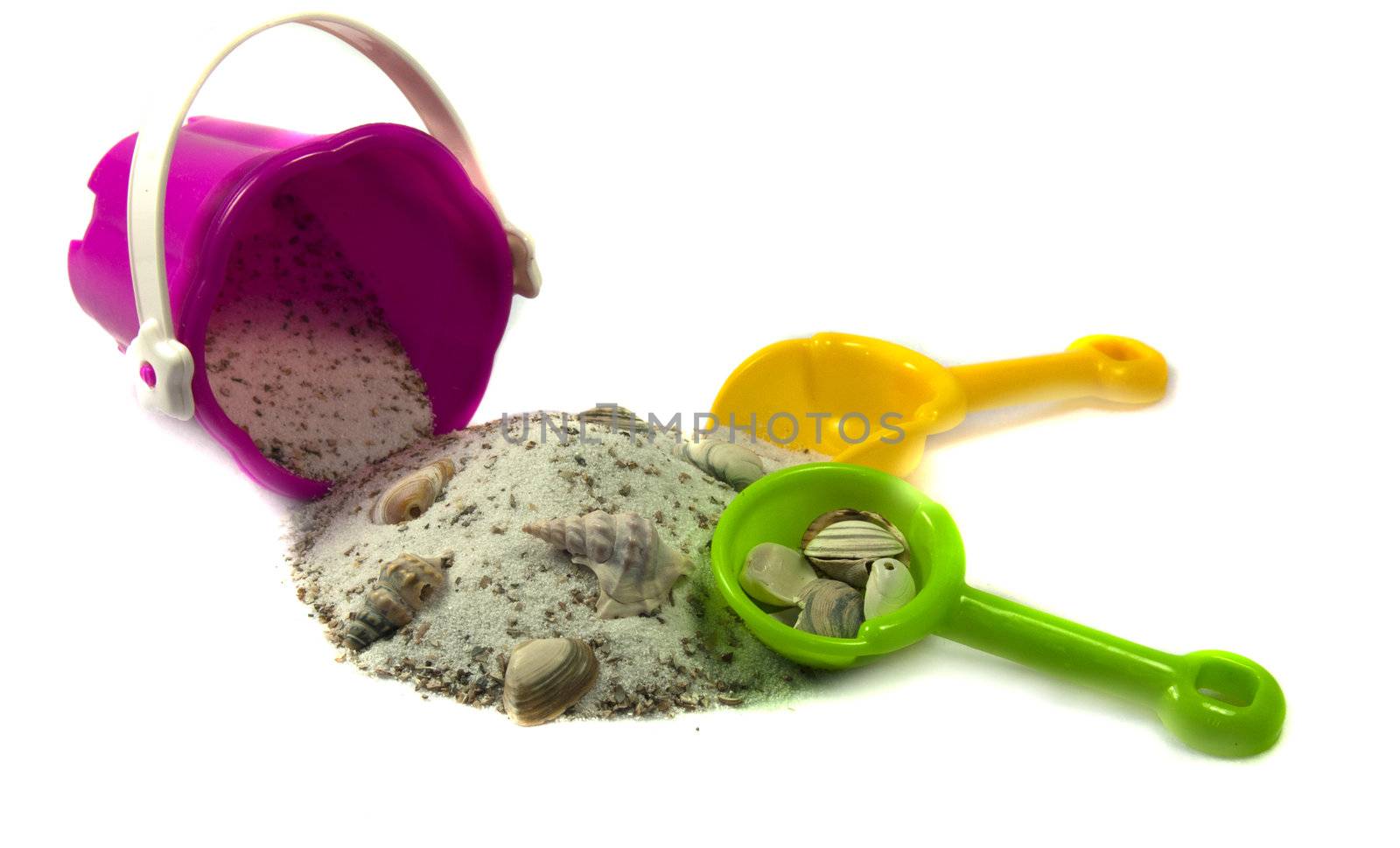 beach toys in different colors for children to play on the beach