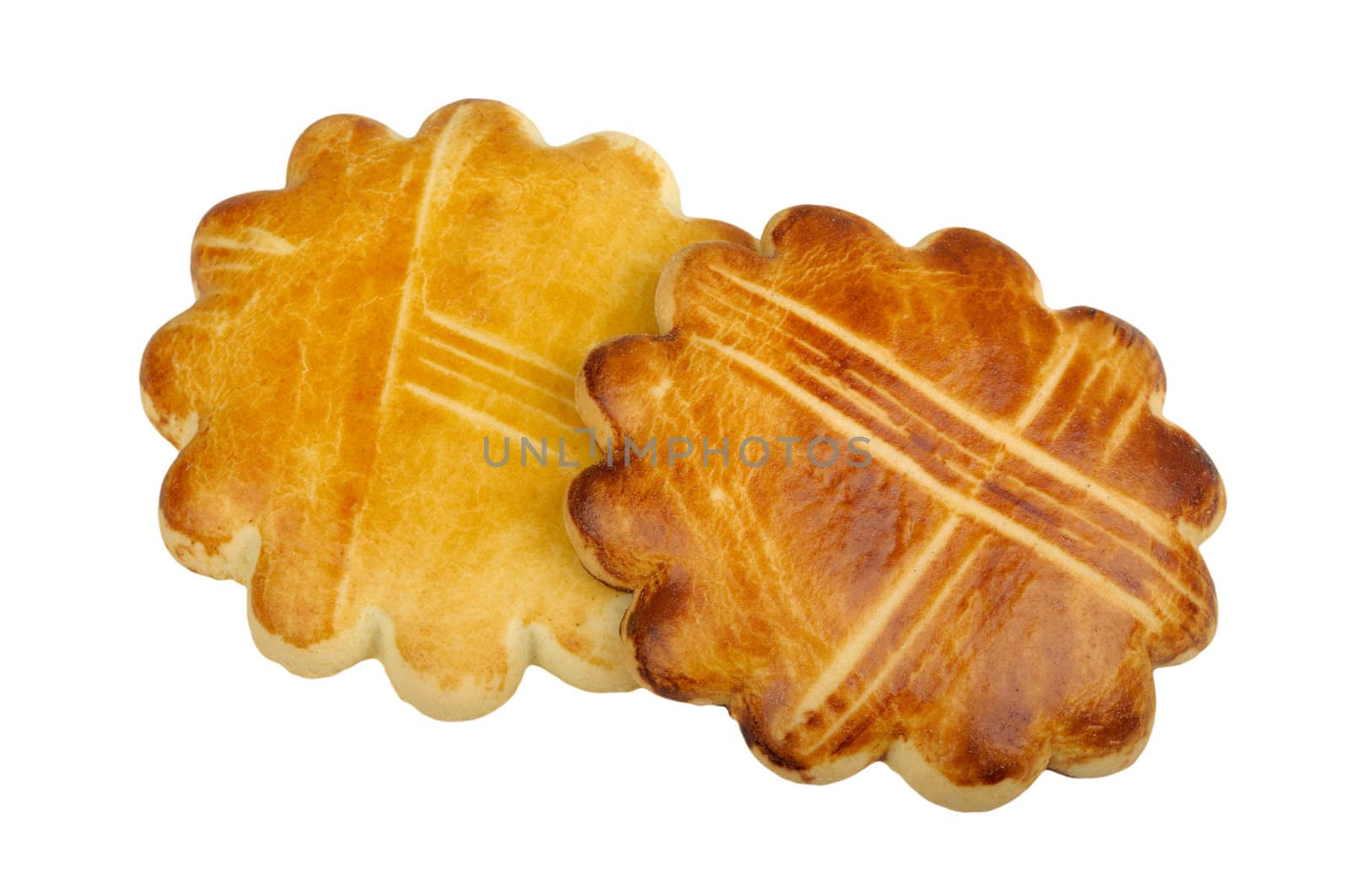 Shortbread biscuits isolated on a white background