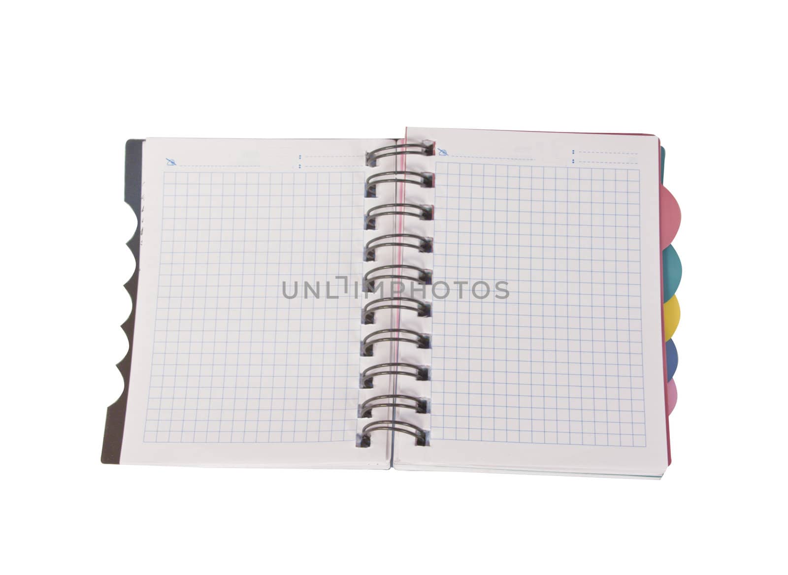 Open notebook. It is isolated on a white background
