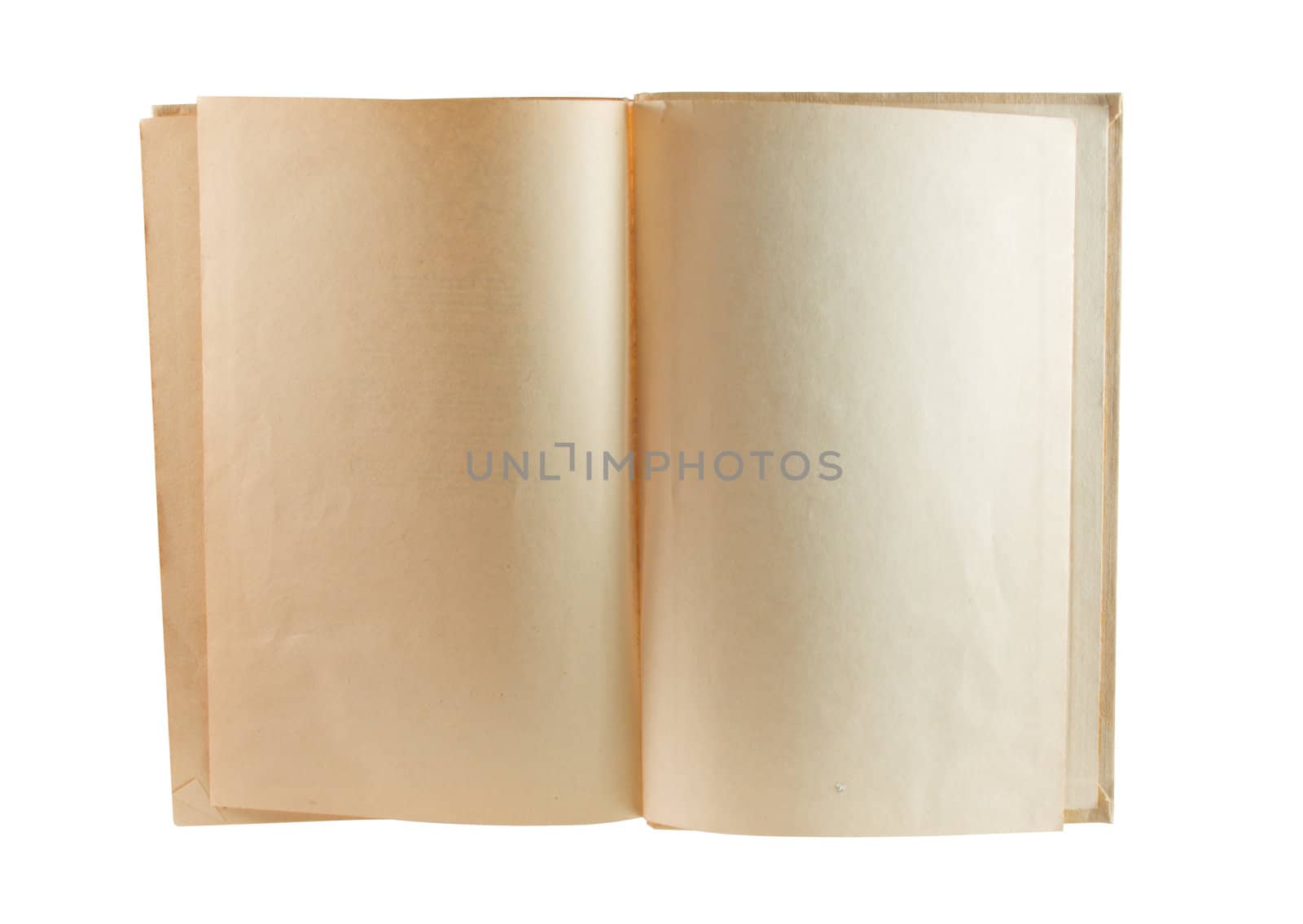 Old Book Showing Two Blank Pages