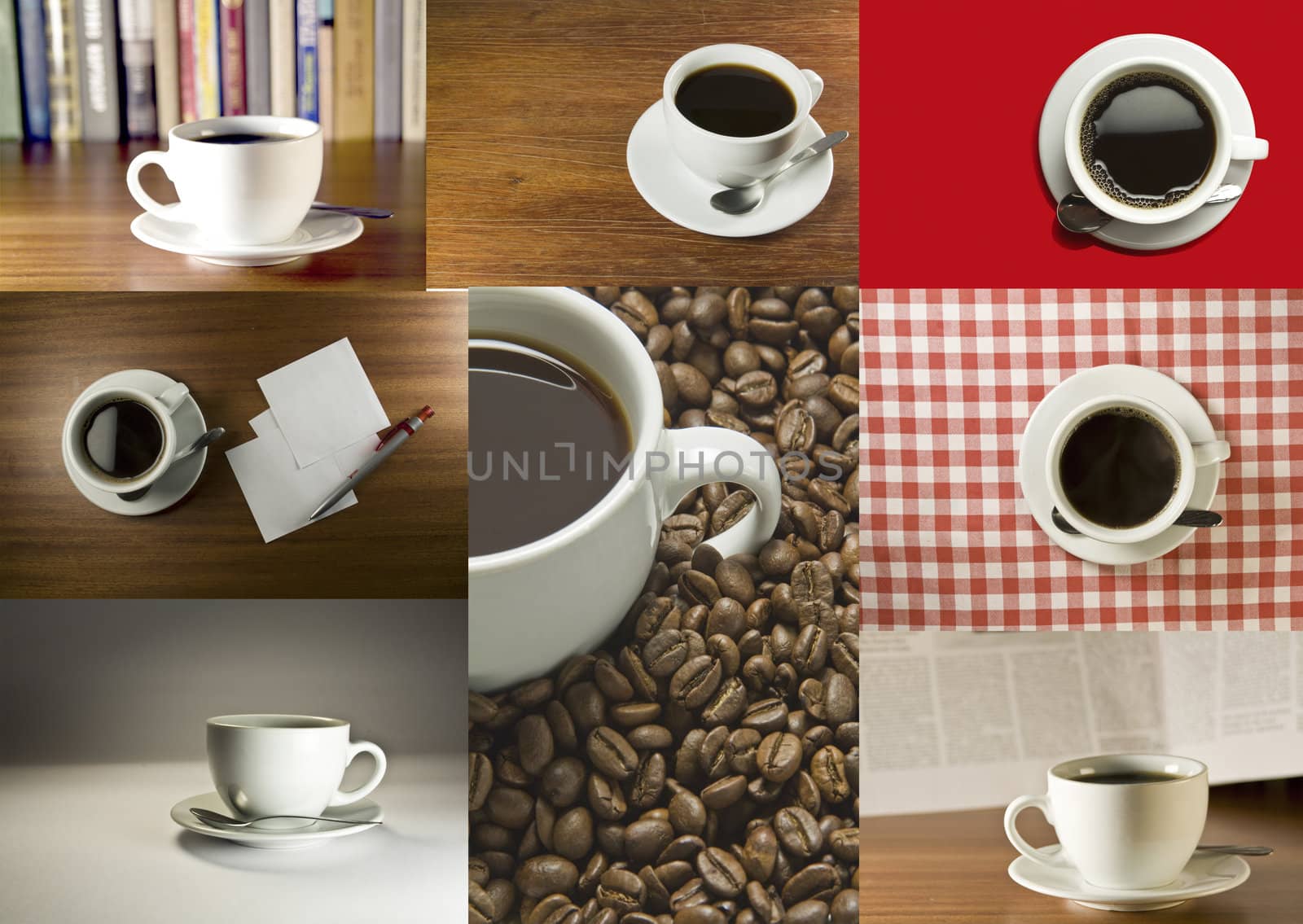 coffee cup and beans set