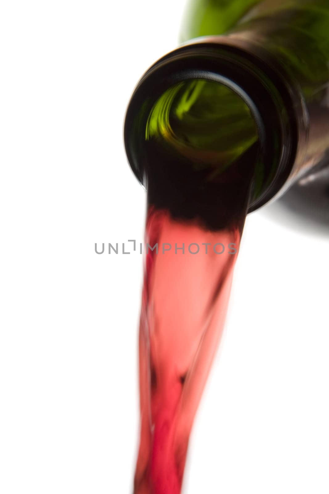 red wine being poured out