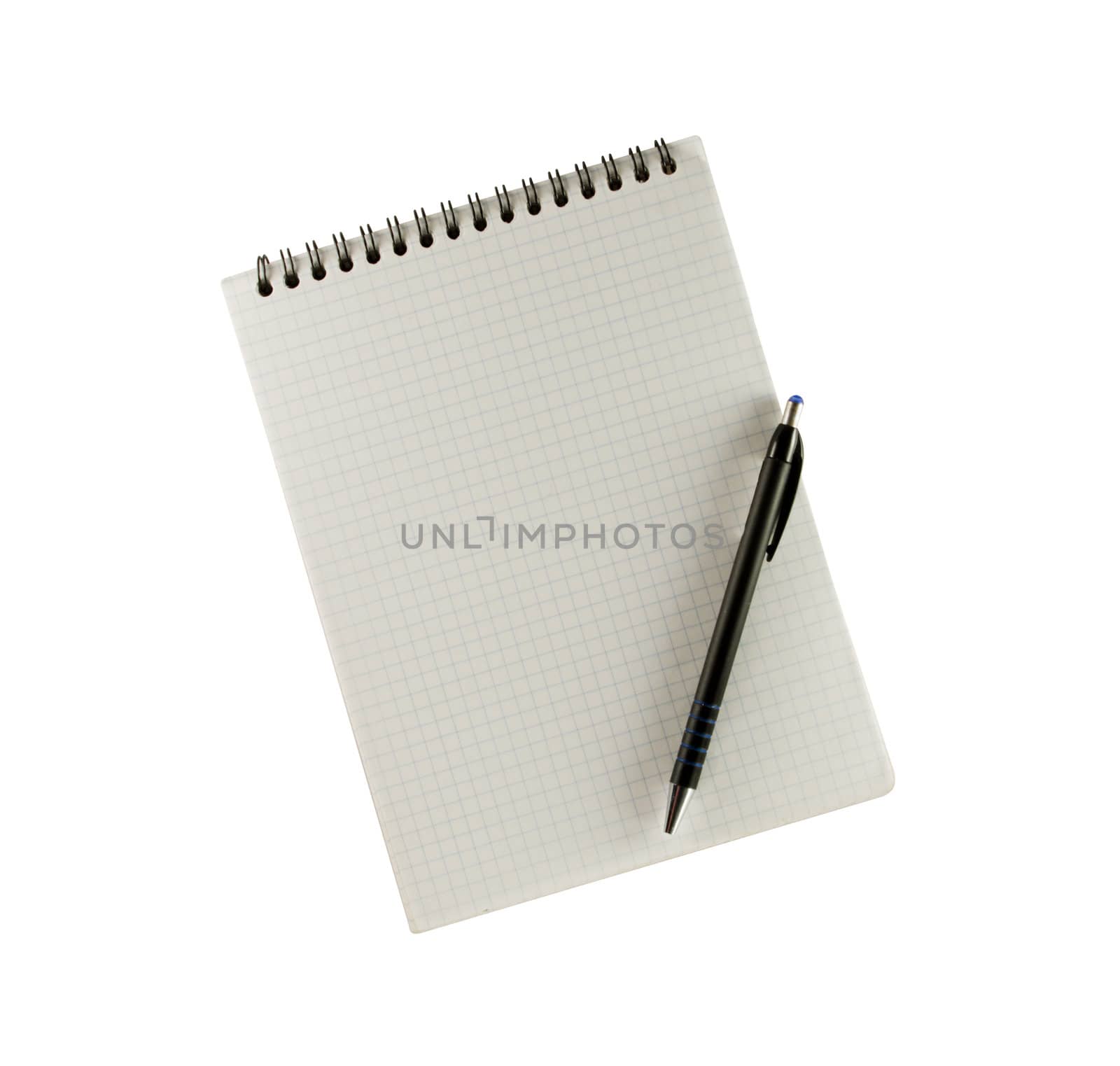 an open notebook with pen