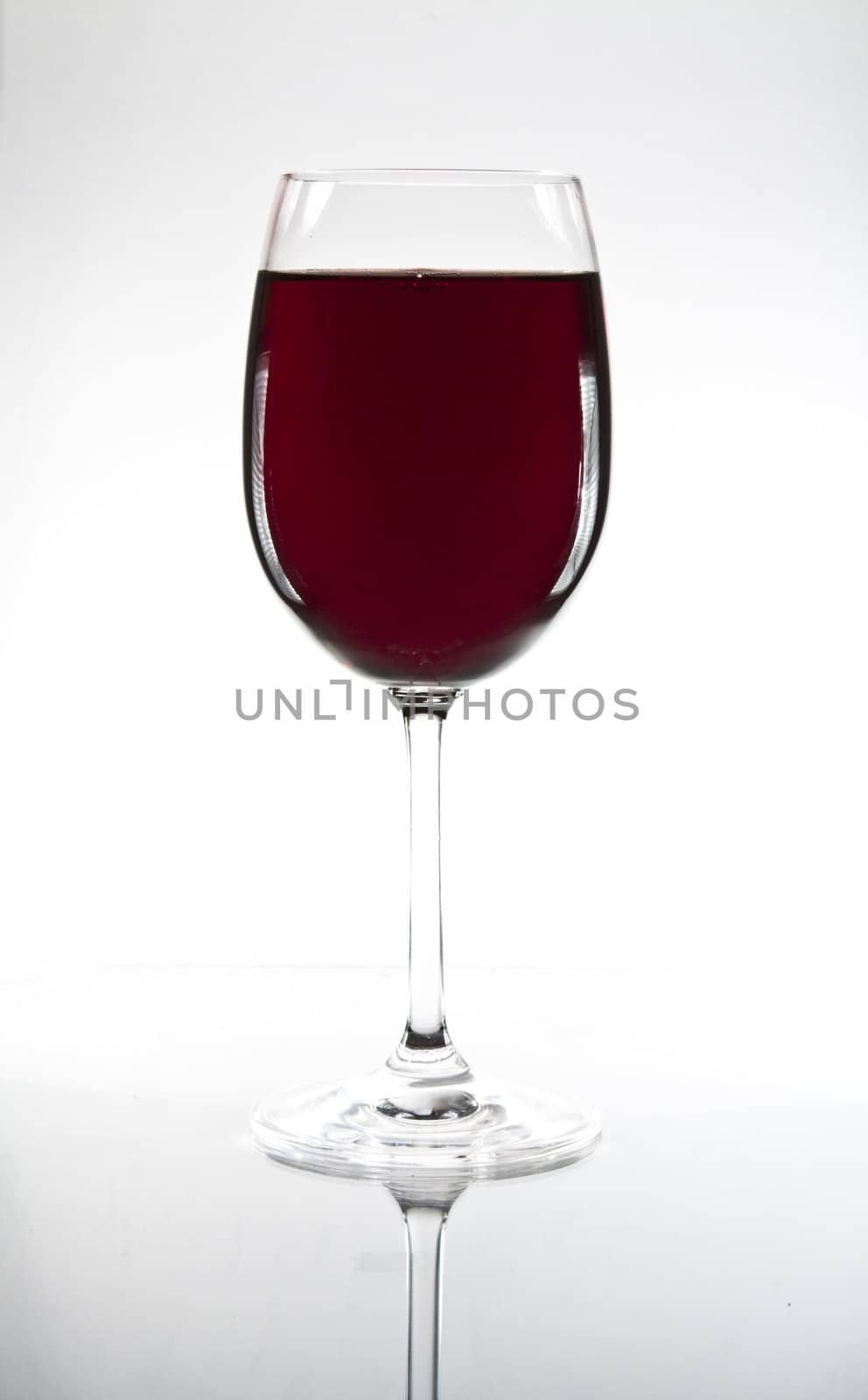 Glass with red Wine, on white backgroundound