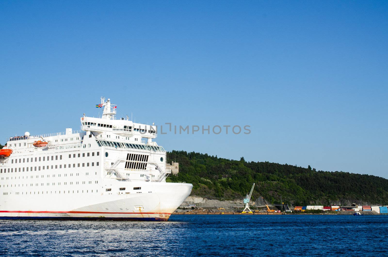 Passenger ferry leaving Oslo, Norway