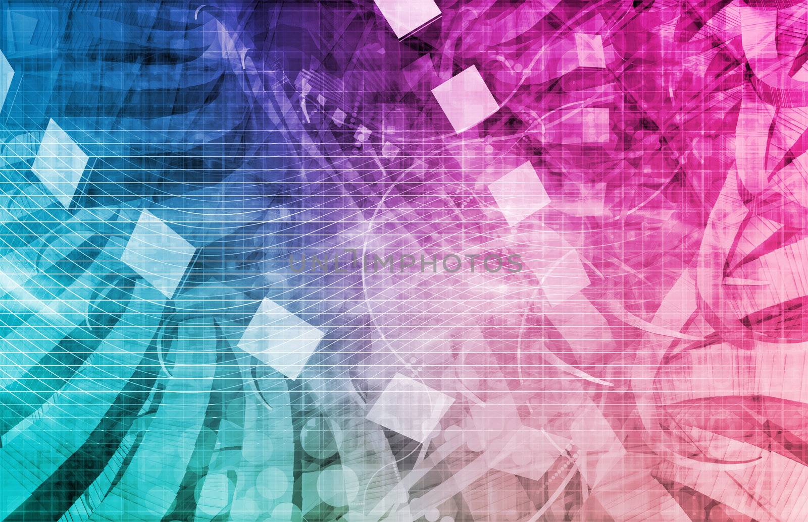 Digital Signal Technology Abstract as Pattern Art