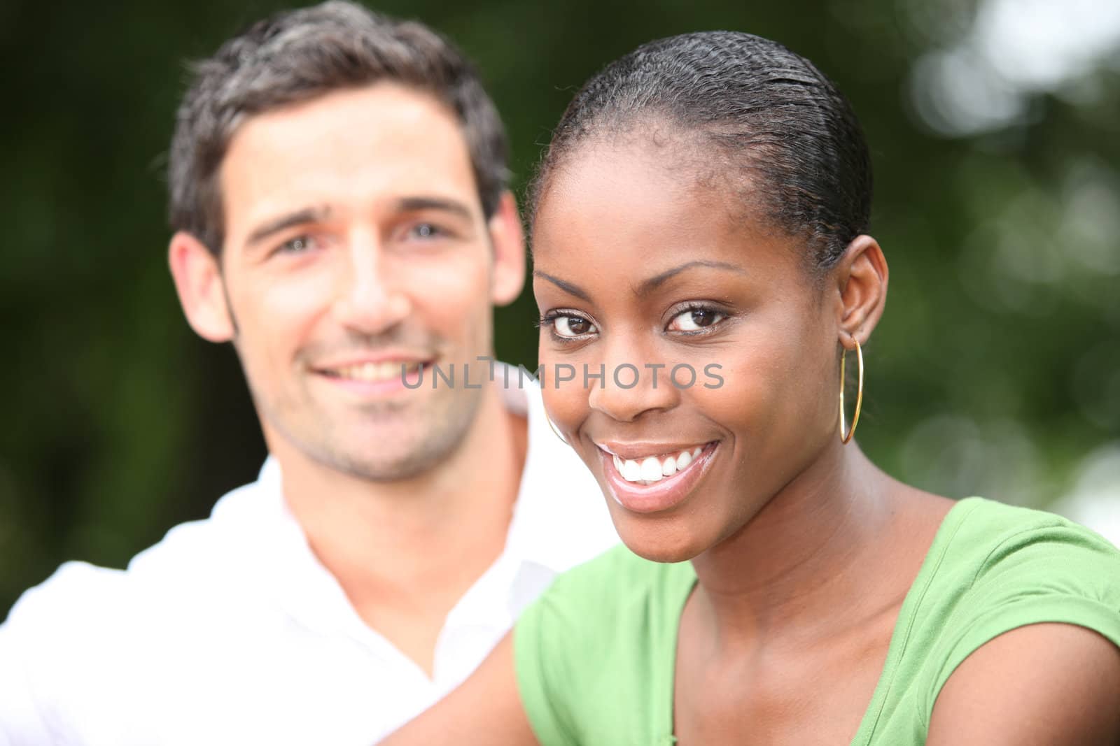 Happy couple in the countryside