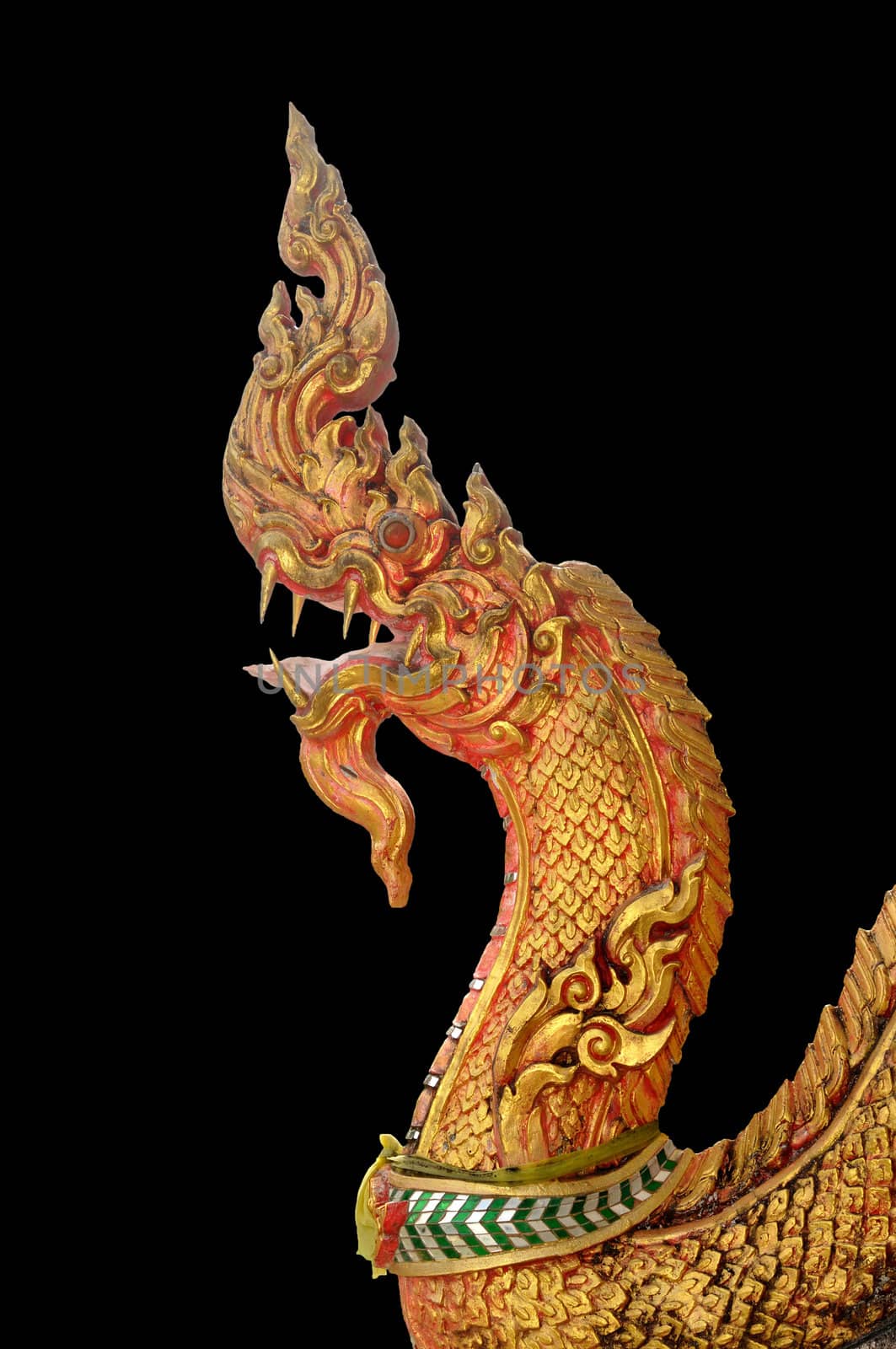 Thai dragon or king of Naga statue