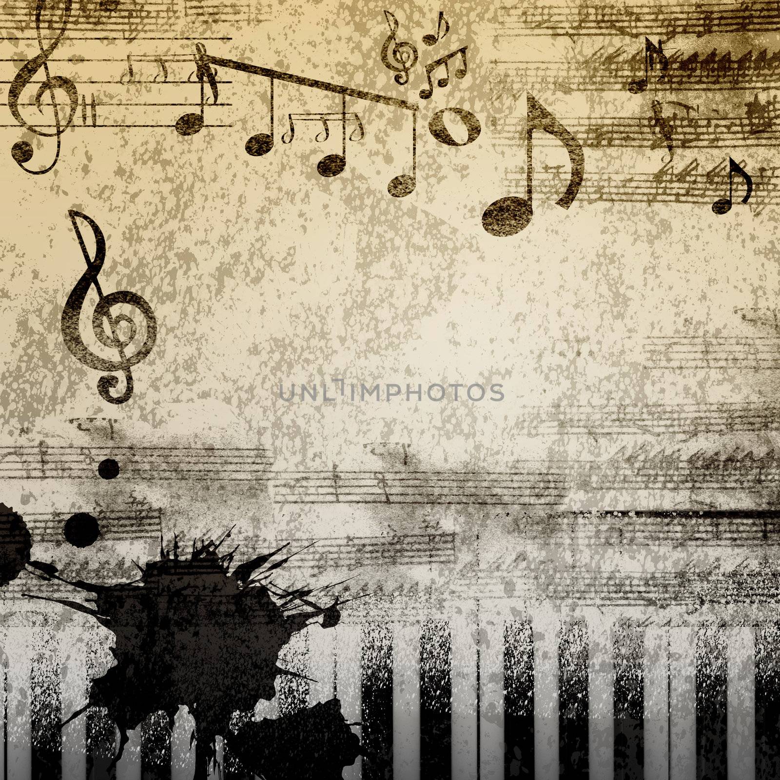 Music notes background by sergey_nivens