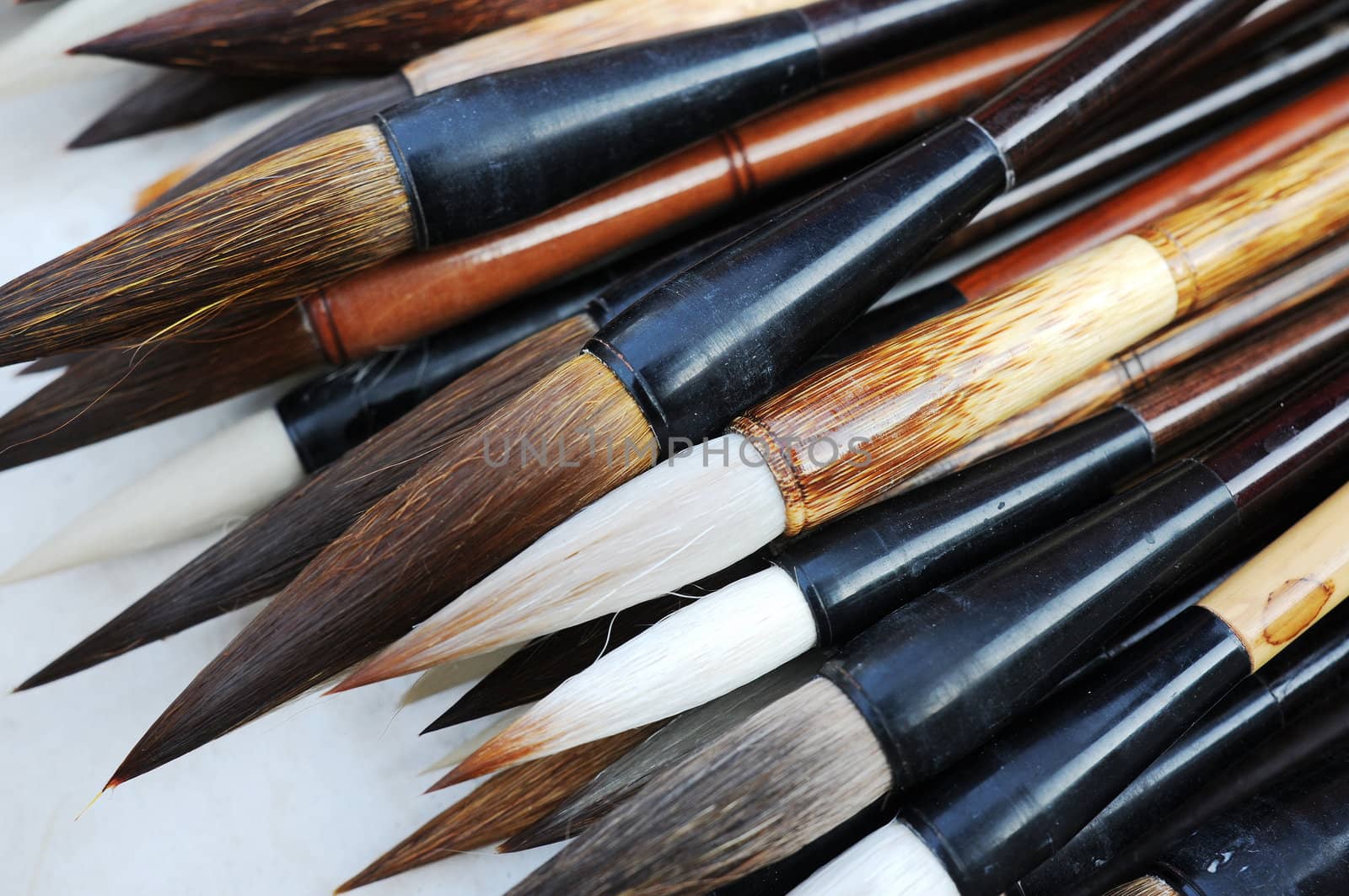 Group of Chinese brush pens for calligraphy