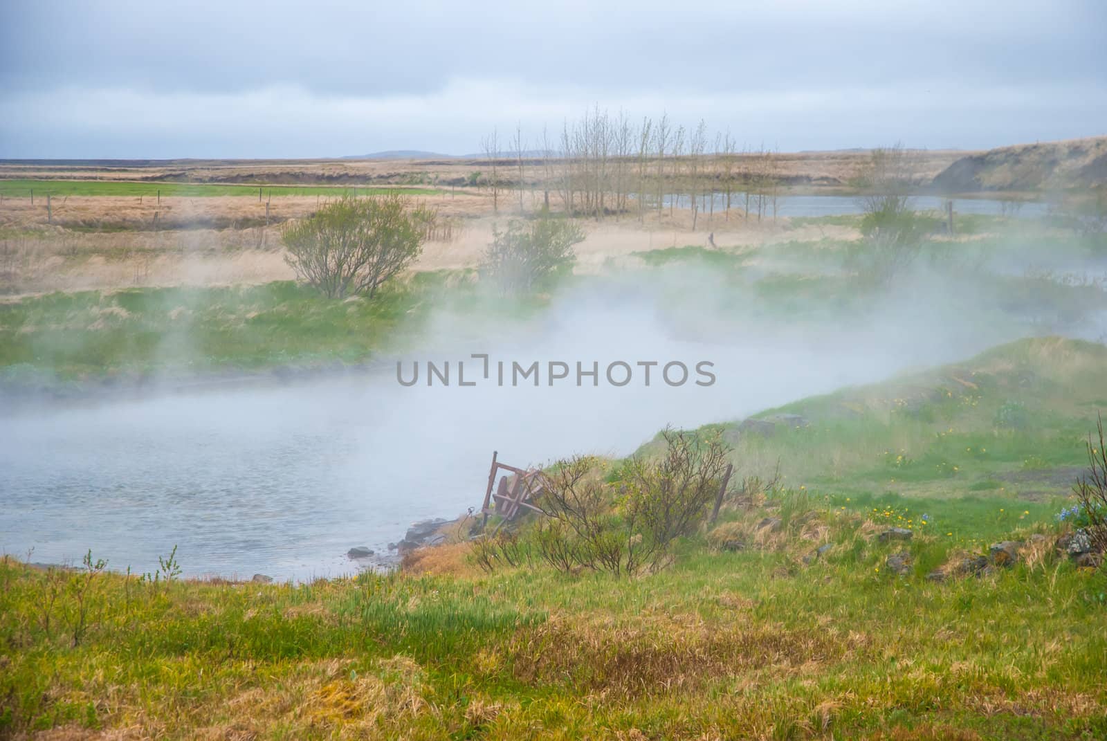 Steaming hot water, Iceland  by kryvan