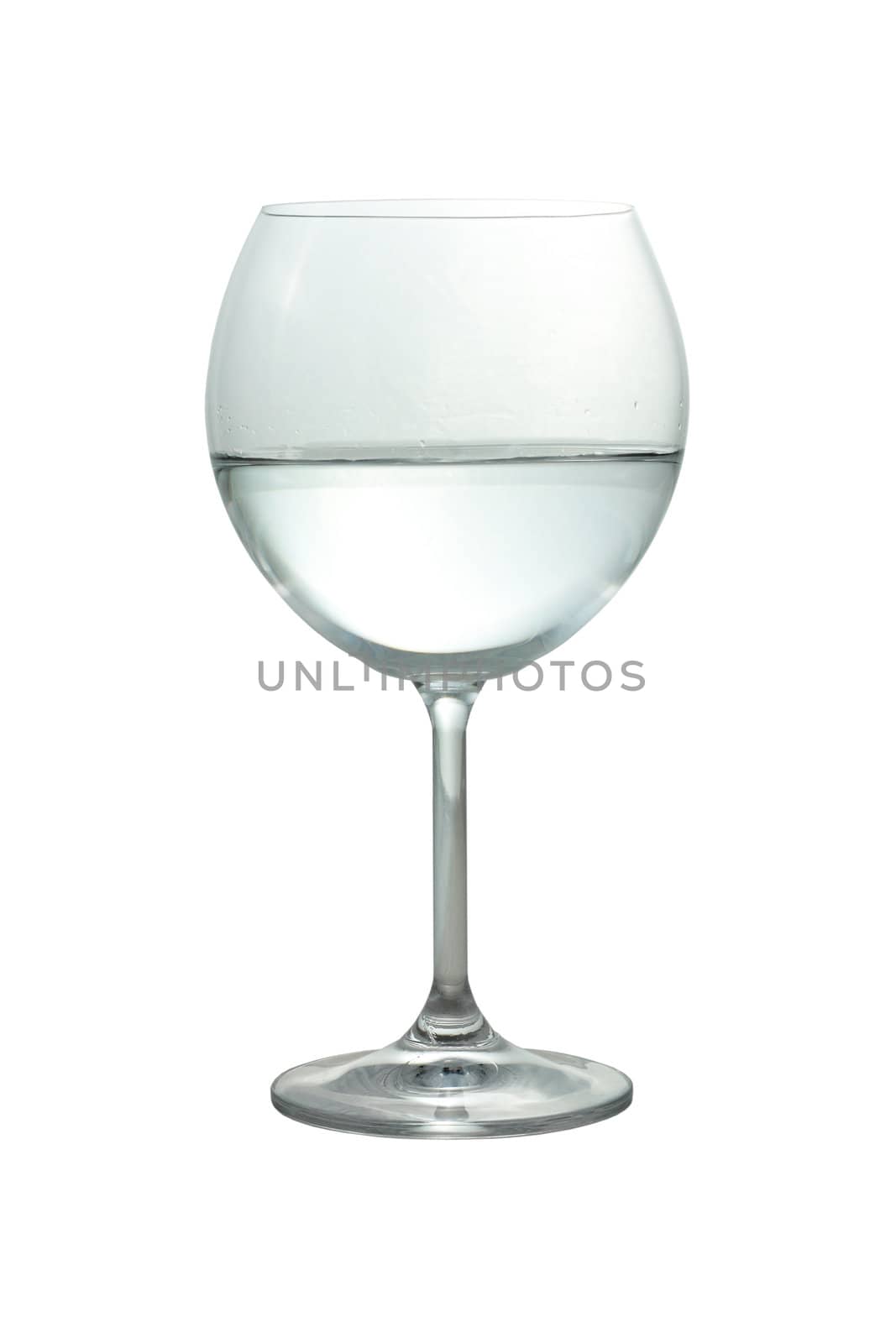 glass of mineral water cut and isolated