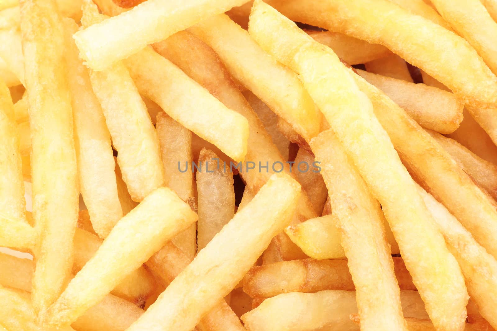 fund of golden crispy fries and tasty