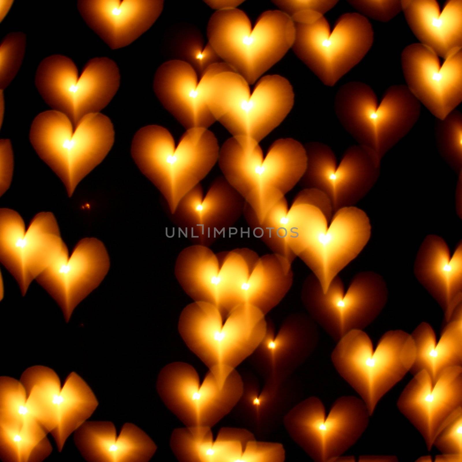 bokeh hearts background abstract macro