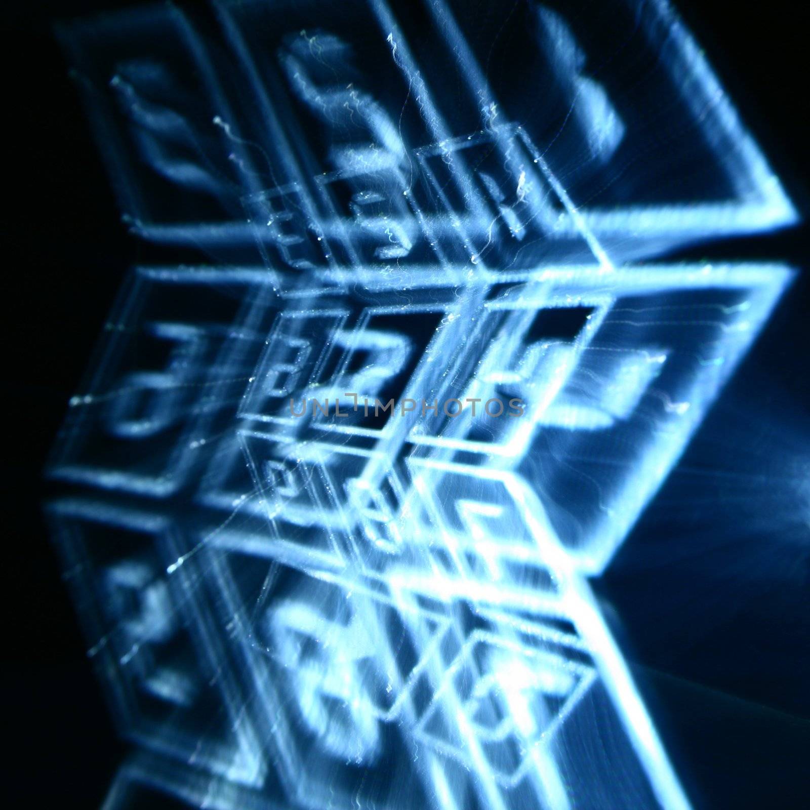 cyber numpad abstract in motion dark