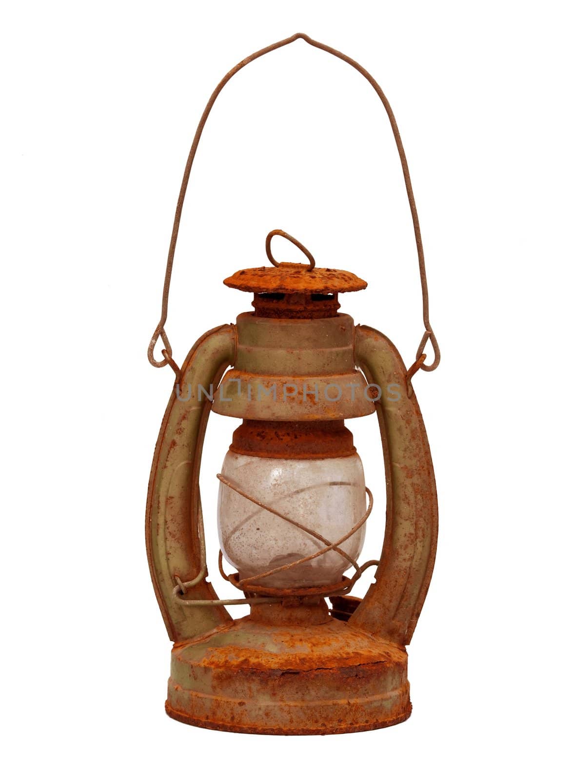 Vintage lamp isolated on white background