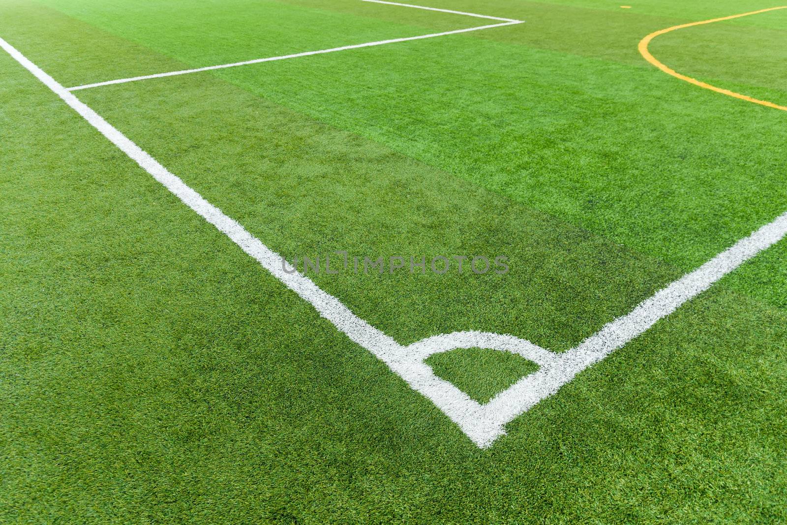 Artificial turf football field by nuttakit