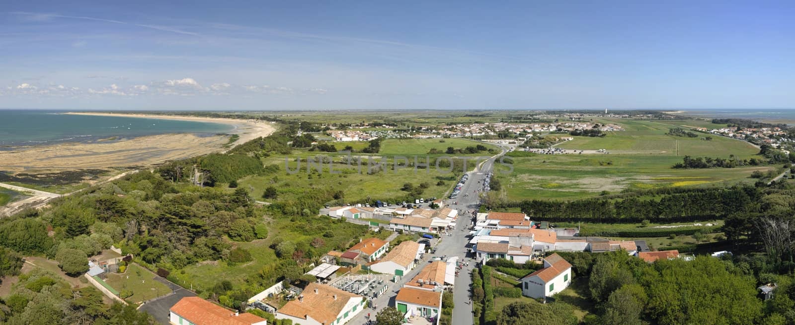 Isle Of Rhe Panorama with a Blue Sky