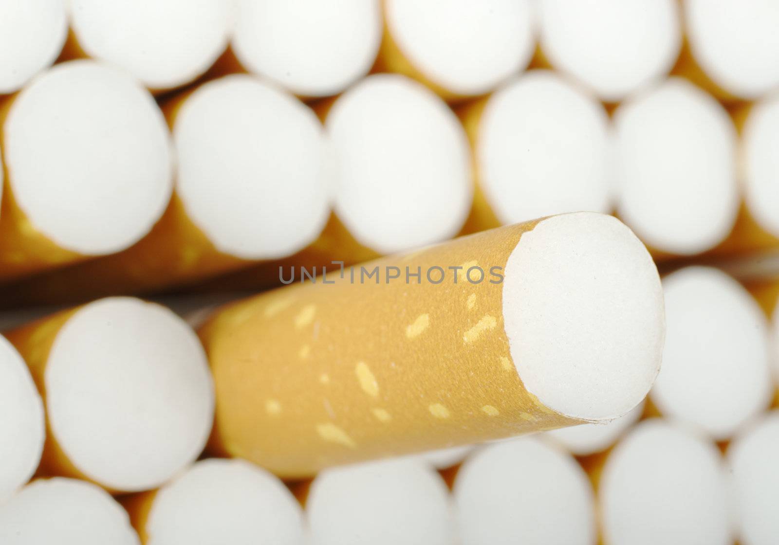 Cigarette pulled out of an open Cigaratte packet (Selective Focus)
