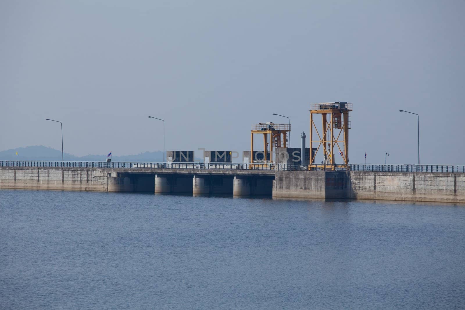Water barrier dam in Thailand