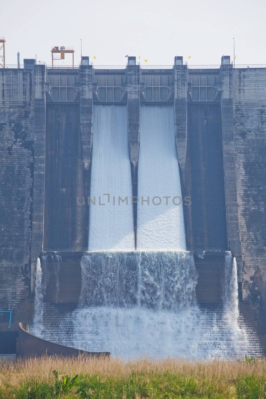 Water barrier dam in Thailand