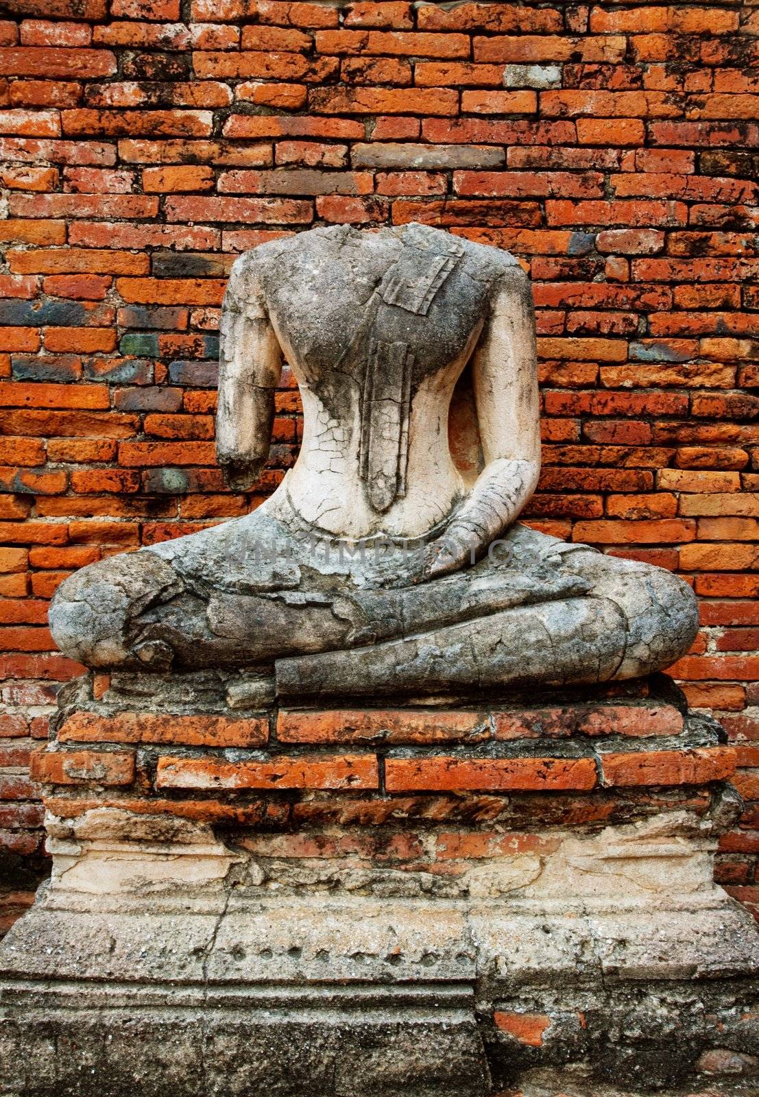 Image buddha in ayutthaya thailand