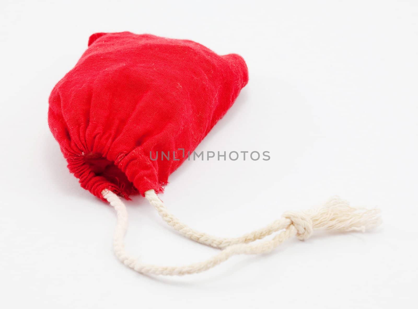 red bag on a white background