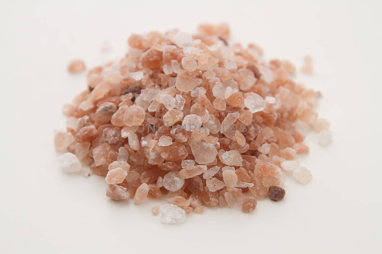 Pile of pink salt crystal