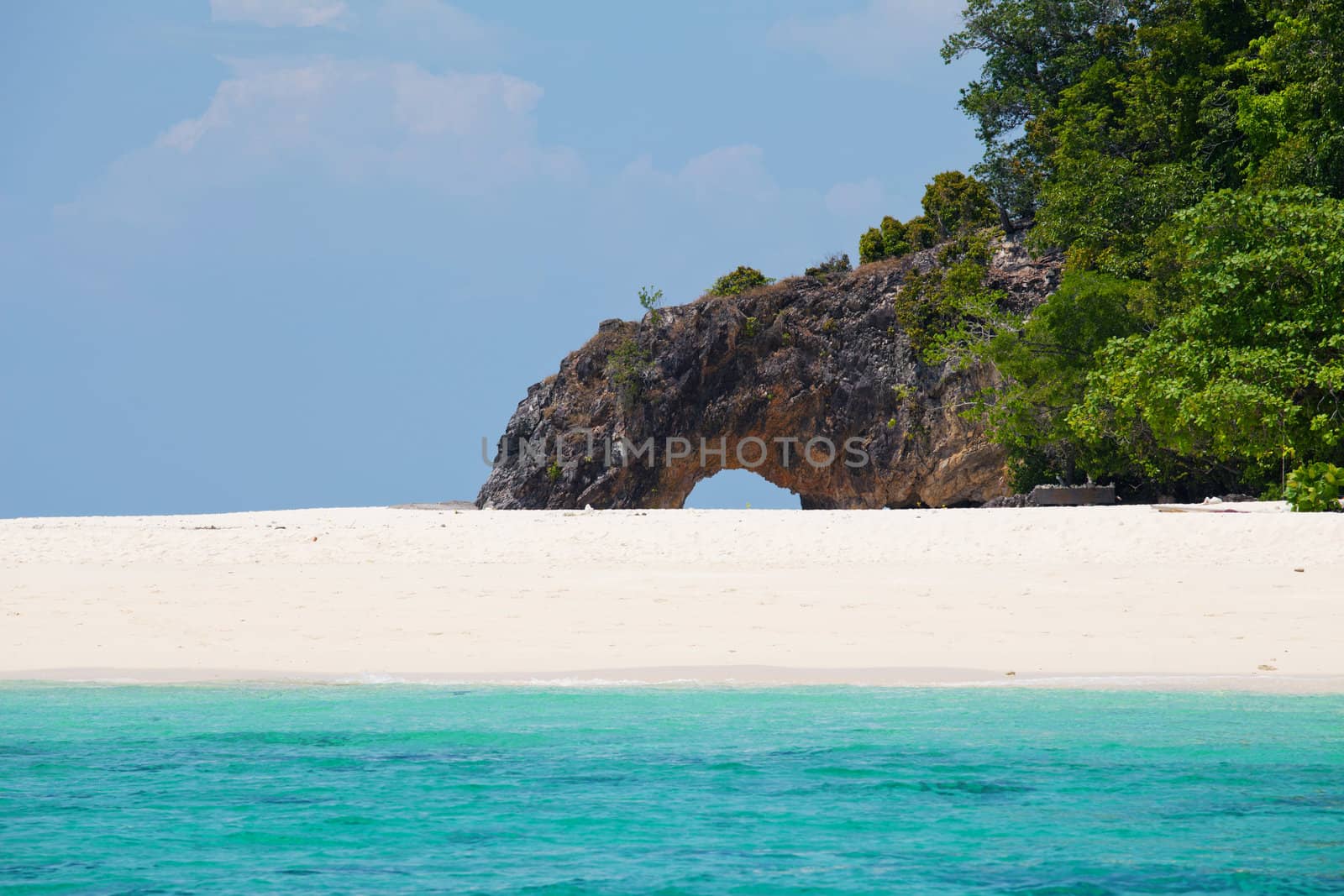 Arch with beach in Thailand
