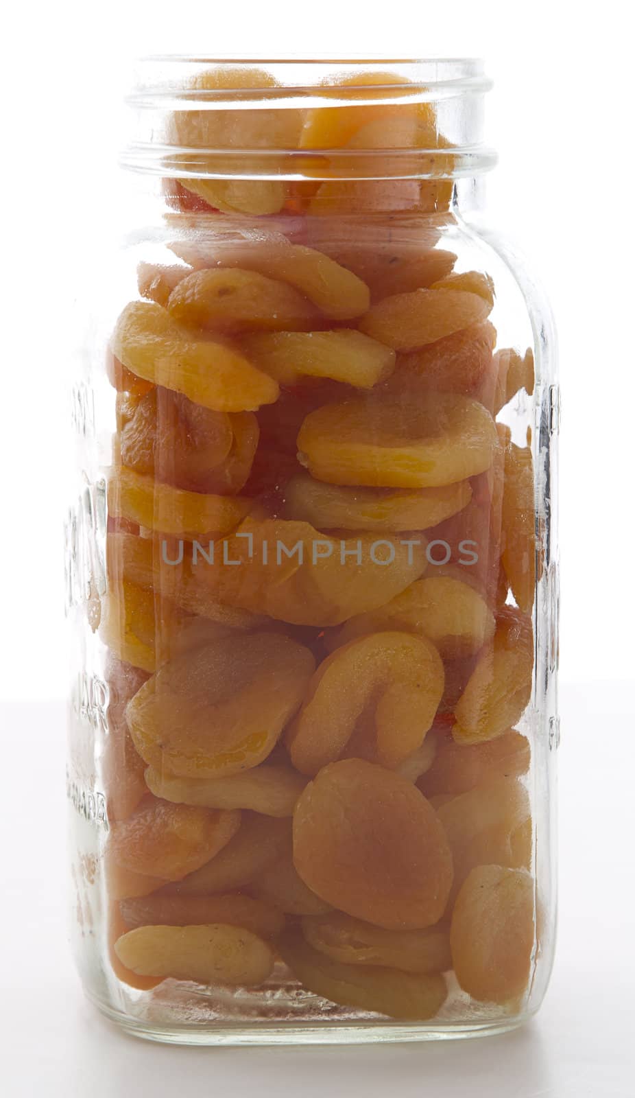 dried apricot in a glass jar