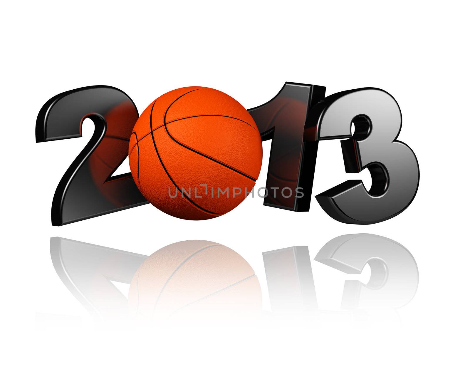 Basketball 2013 with a White Background