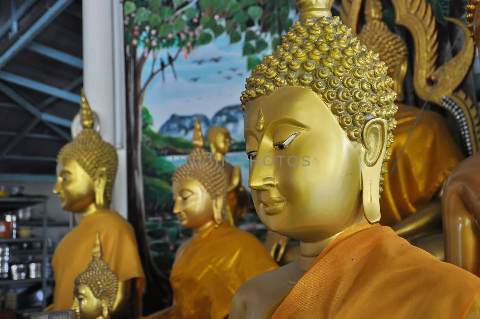 Buddha statue at temple in Thailand 