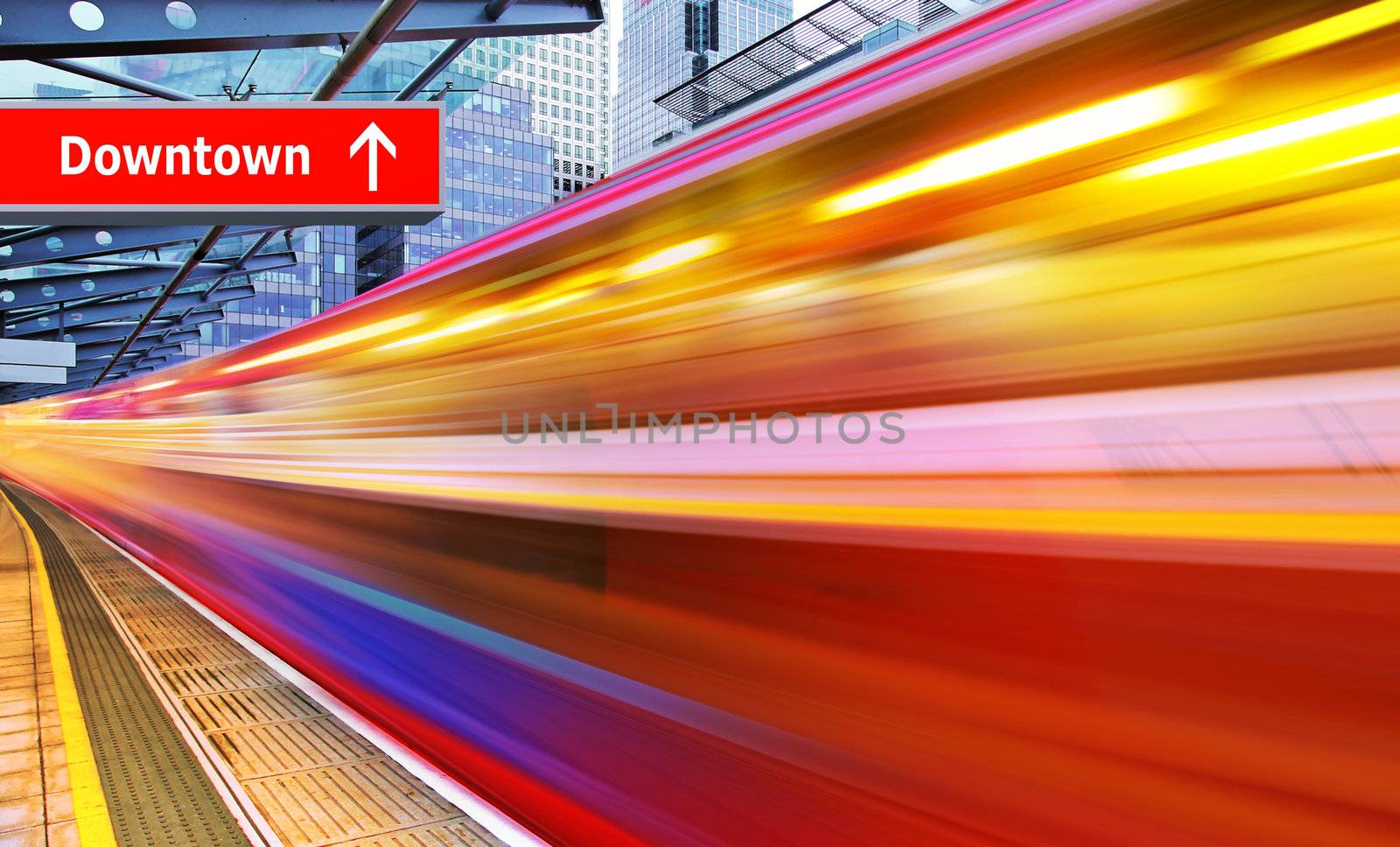 high speed metro train by ssuaphoto