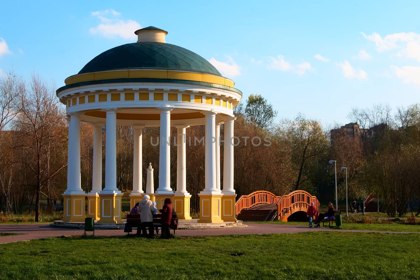 Arbor in the mansion on the river Yauza in Sviblovo