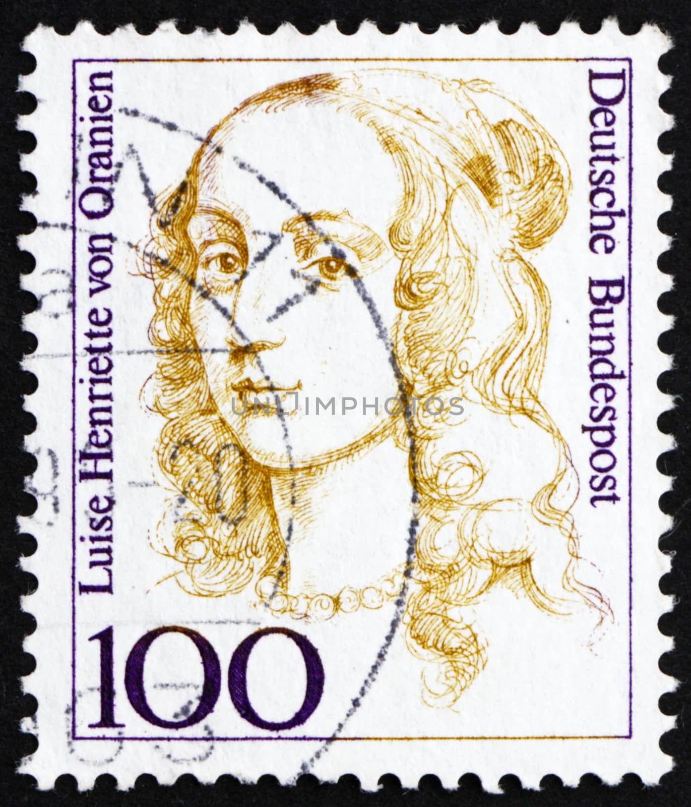 GERMANY - CIRCA 1994: a stamp printed in the Germany shows Louise Henriette of Orange, Mother of Frederick, King of Prussia, circa 1994