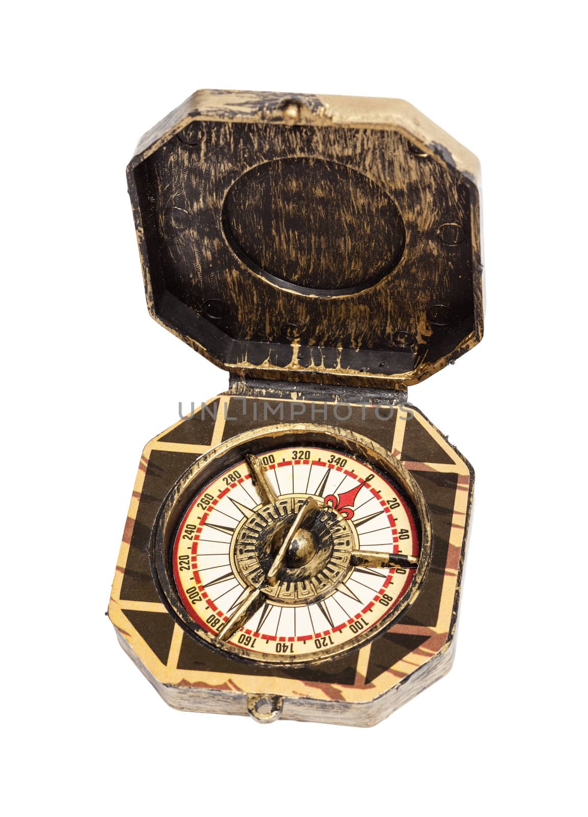 Old vintage compass isolated by dimol