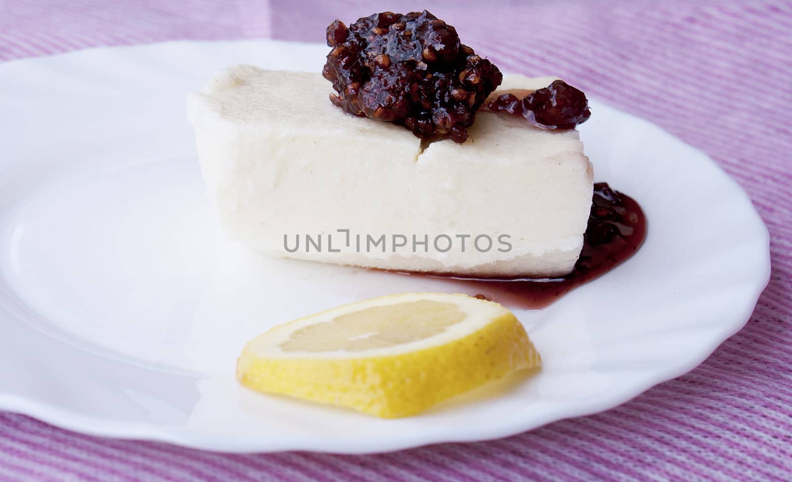 Dairy dessert with sweet fruit jam by sergey150770SV