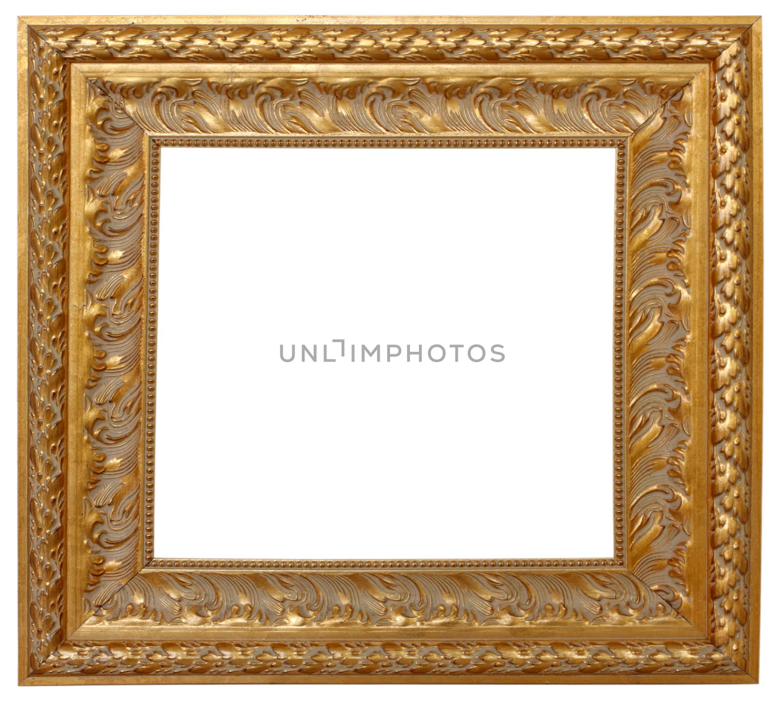 Yellow metal frame on a white background.